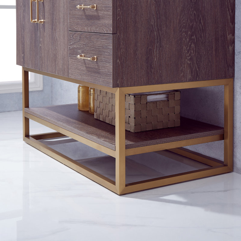 Wade Logan® Annice 36'' Single Bathroom Vanity with Stone Top & Reviews